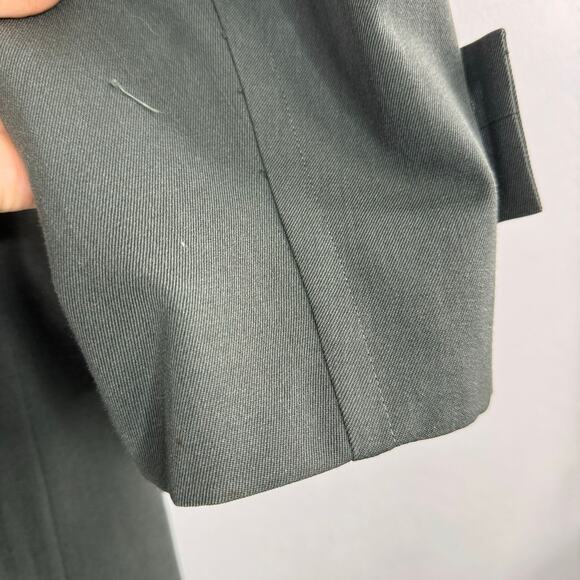 Vintage Military Wool Overcoat Gaberdine Belted Trench Removeable Liner 36L - Picture 15 of 16